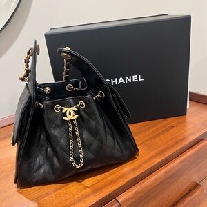 Chanel Black 25 Small Cruise ‘26 Collection Quilted Shoulder Bag, Gold Accents